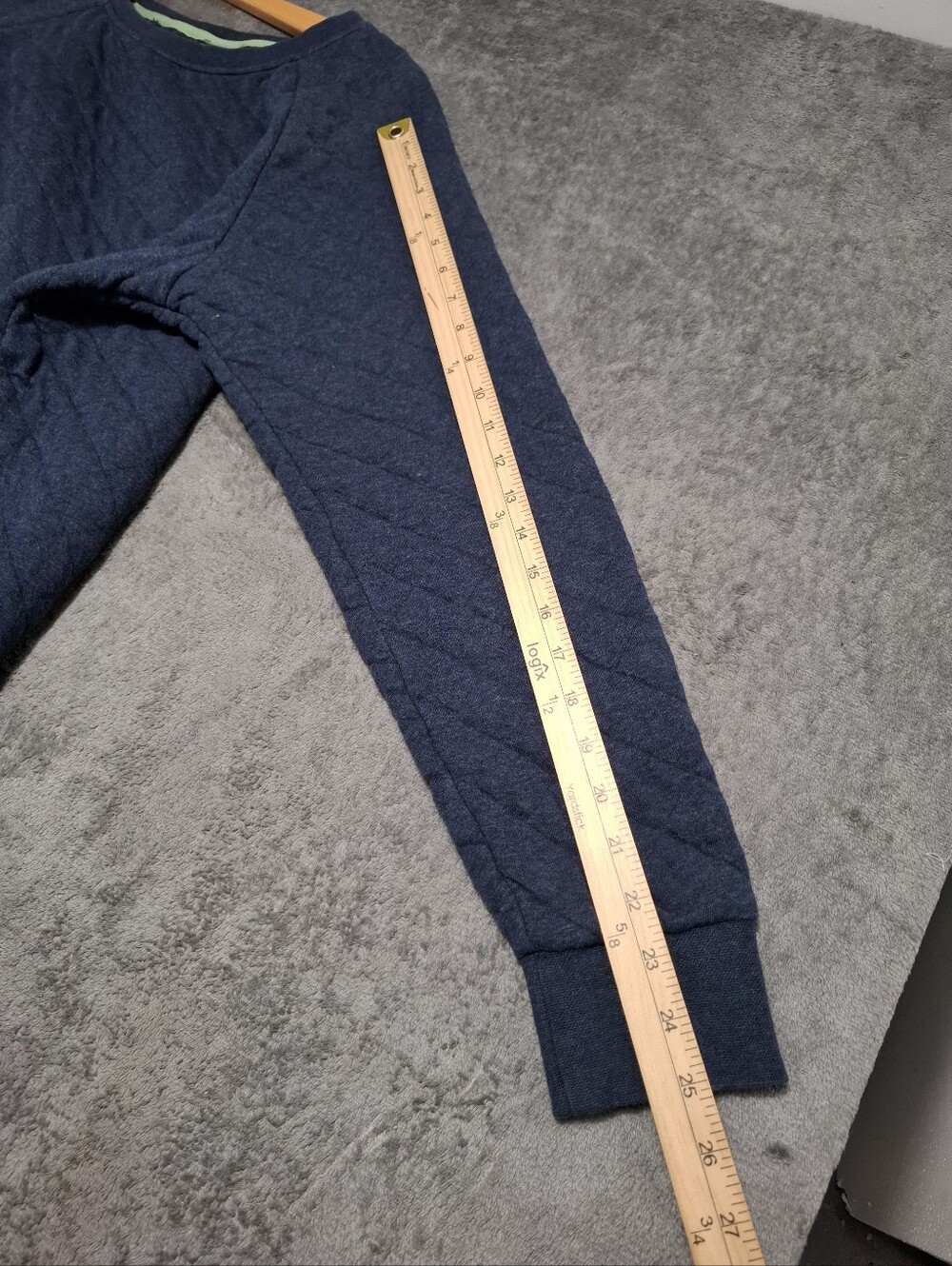 Patagonia Work Wear Women's Quilted Crewneck Sweatshirt Navy Organic Cotton Sz L - Picture 10 of 13